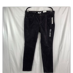 Sonoma Skinny Mid Rise Corduroy Pants NWT Women's Size 16 NWT Black